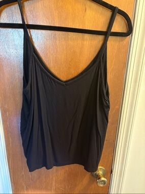 Old Navy Black Women's V-Neck Spaghetti Strap Tank Top